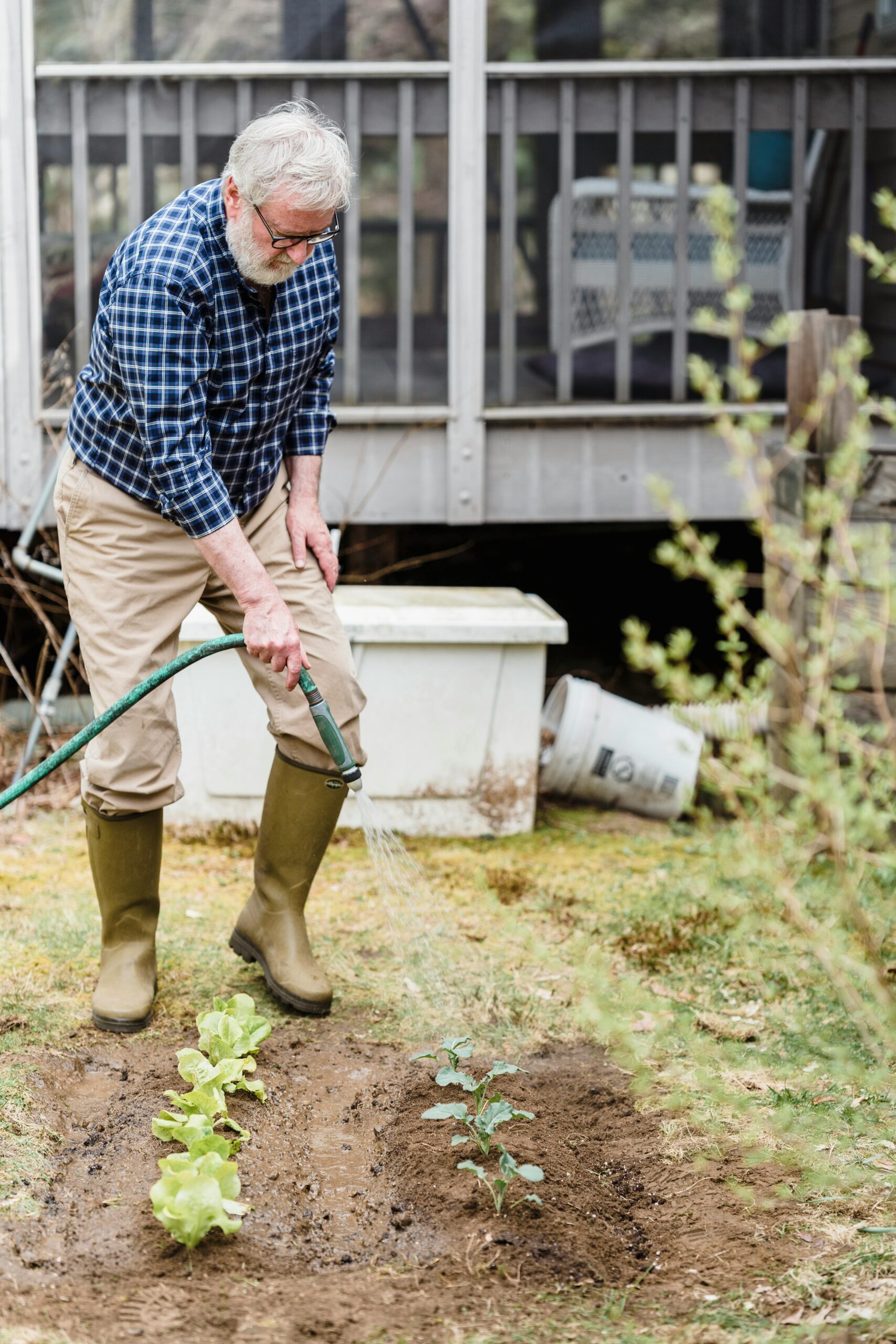 a man with garden soil